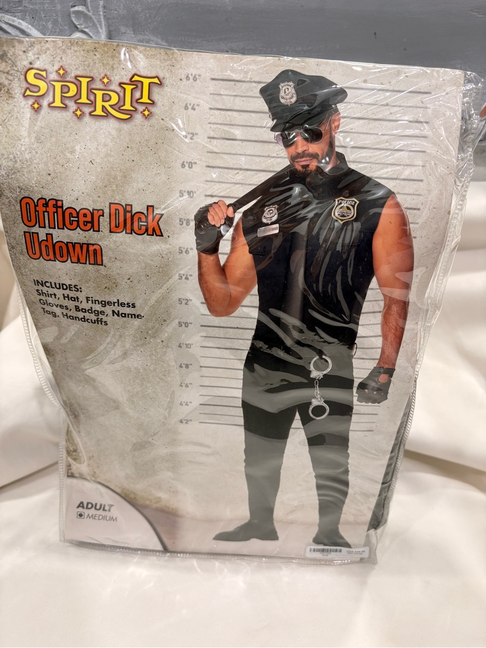 NEW Spirit Halloween Adult Police Costume Shirt And Hat Size M